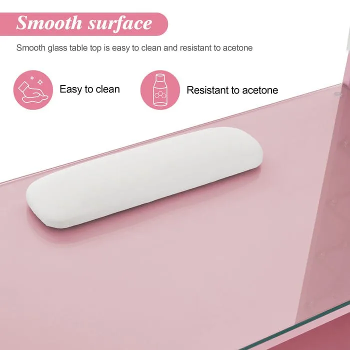 Sofia Manicure Table with Drawers and Shelves