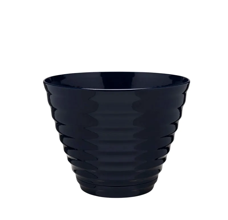 Southern Patio HDR-064770 Planter, 15.9 in Dia, 12.3 in H, Round, Beehive Design, Resin, Navy :EA: QUANTITY: 1
