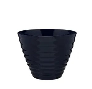 Southern Patio HDR-064770 Planter, 15.9 in Dia, 12.3 in H, Round, Beehive Design, Resin, Navy :EA: QUANTITY: 1