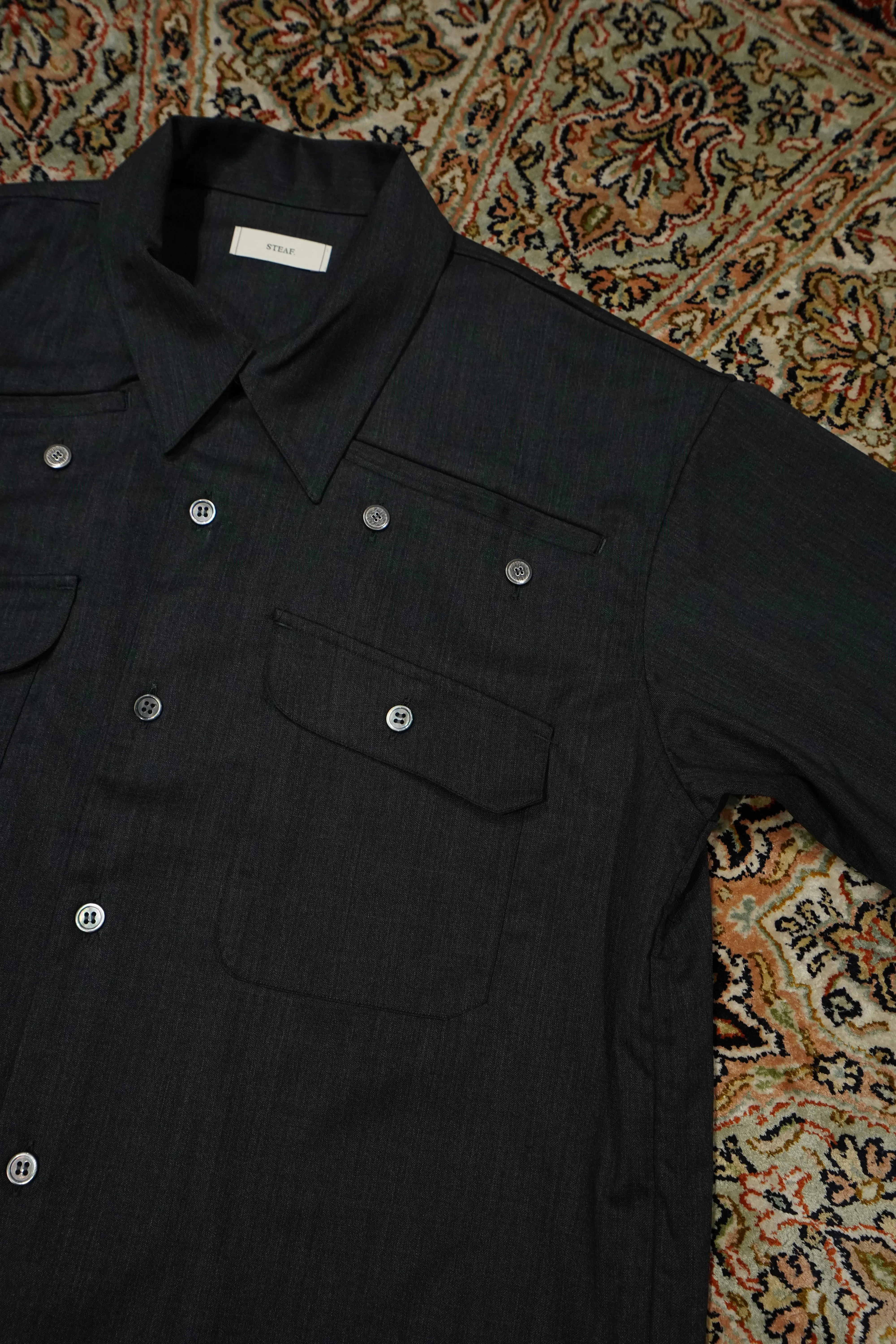 STEAF LAYER SHIRT (CONCRETE BLACK)