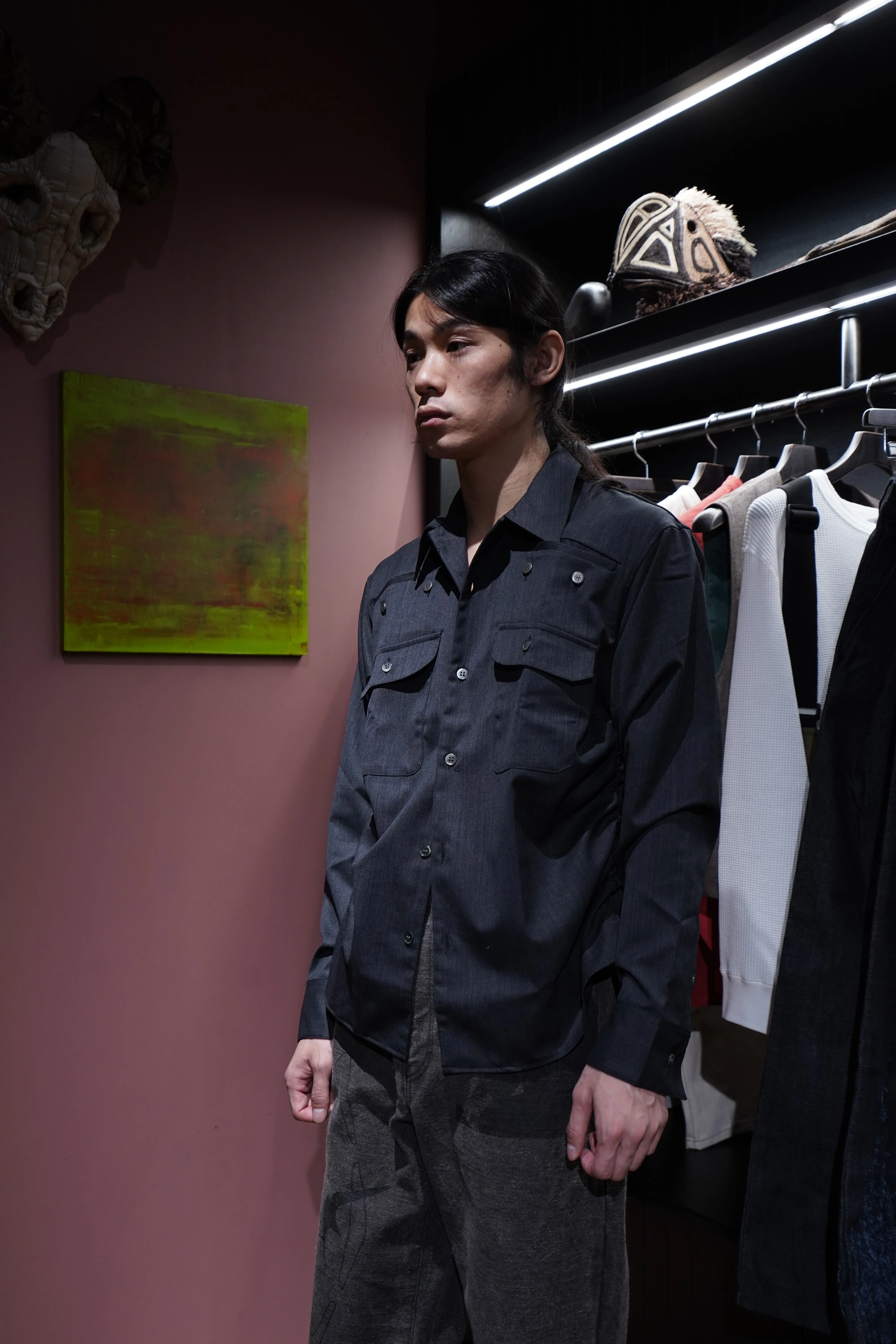 STEAF LAYER SHIRT (CONCRETE BLACK)