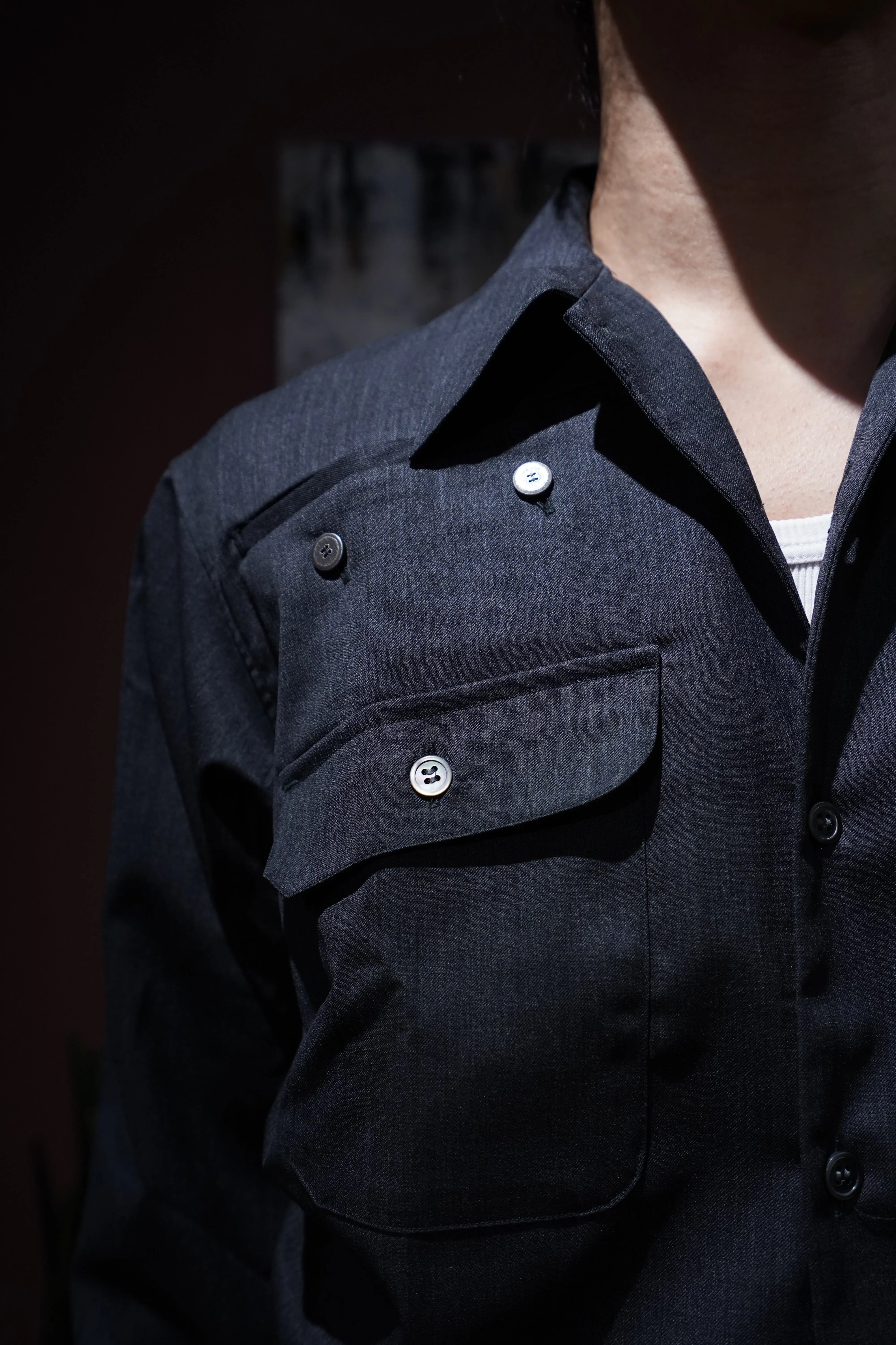 STEAF LAYER SHIRT (CONCRETE BLACK)