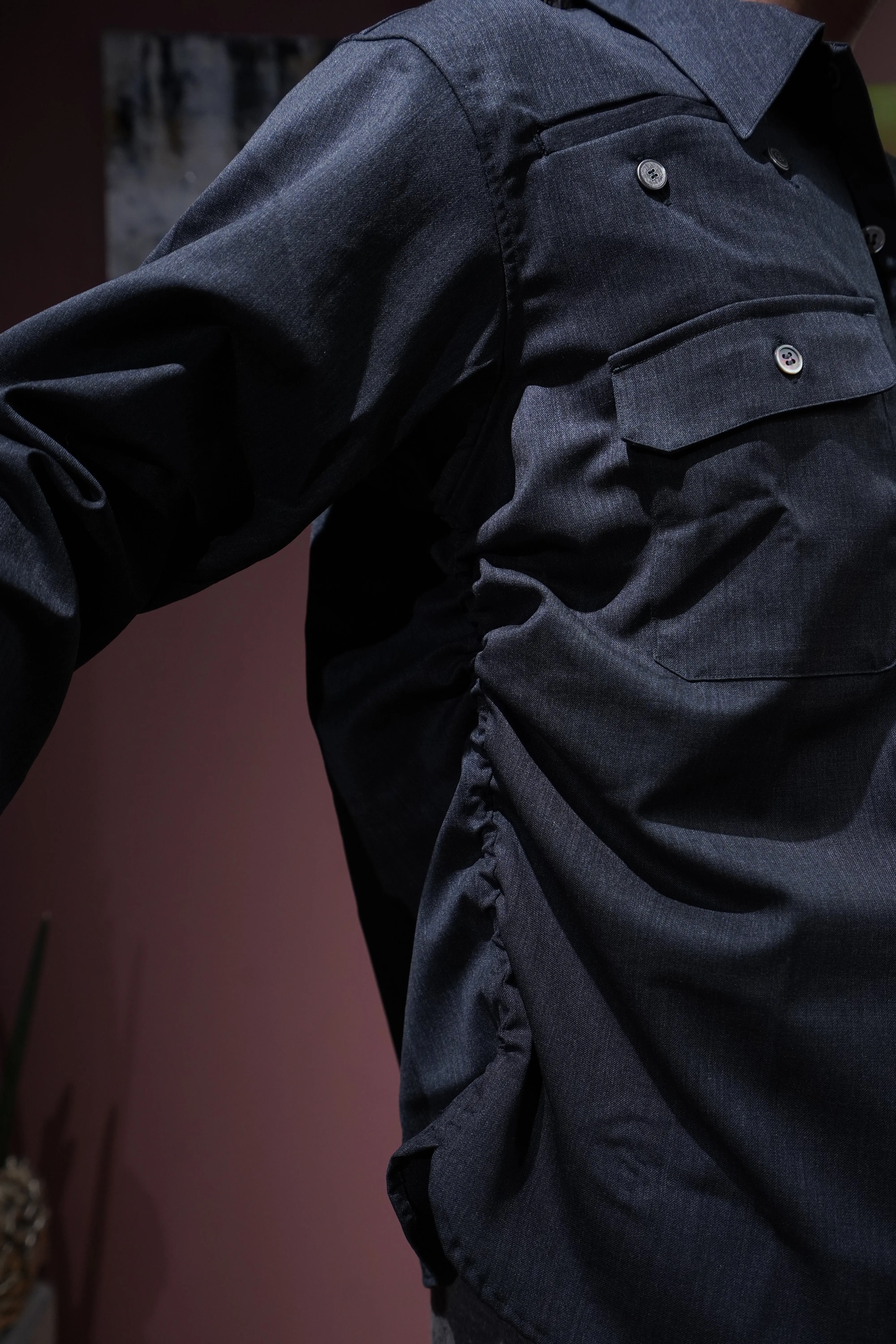 STEAF LAYER SHIRT (CONCRETE BLACK)