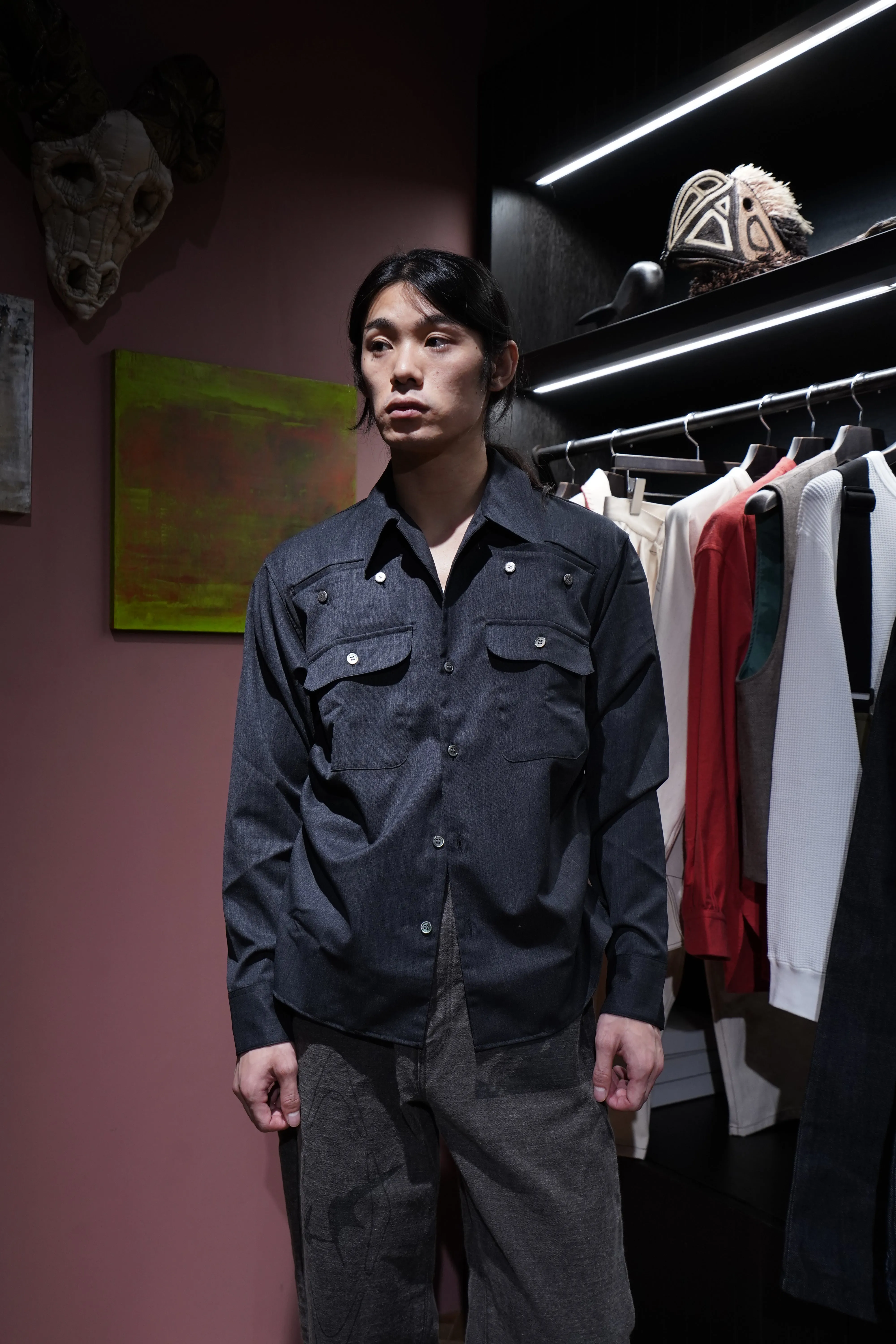 STEAF LAYER SHIRT (CONCRETE BLACK)