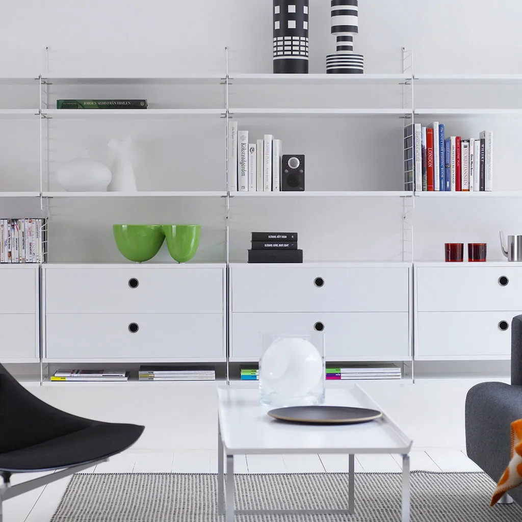 String Shelving - Wall Panel 50 x 30 cm - 2 Pack, White