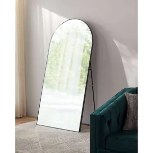 SURYA - Aranya Matte Black Aluminum Frame Floor Mirror