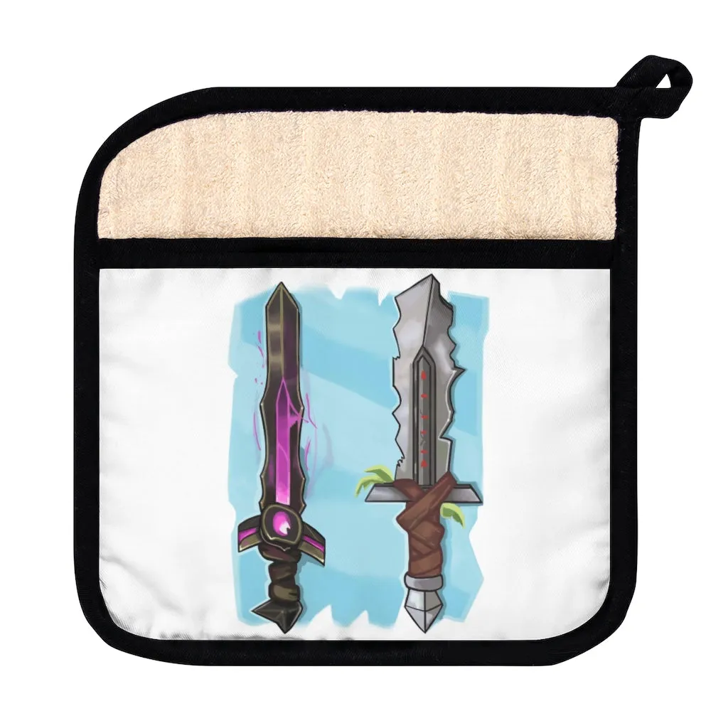 Swords Pot Holder with Pocket