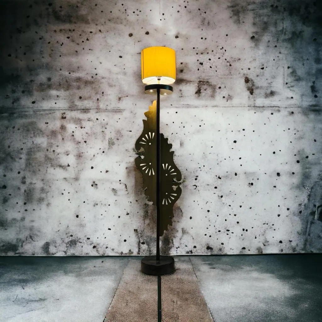 Tall, Wooden, Floor Lamp : Noor 35 (Shade Included )