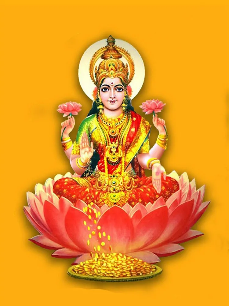 Tallenge - Lakshmi & Ganesha - Set of 2 Fridge Magnets for Home Decor (Size - 3 inches x 4 inches Each)