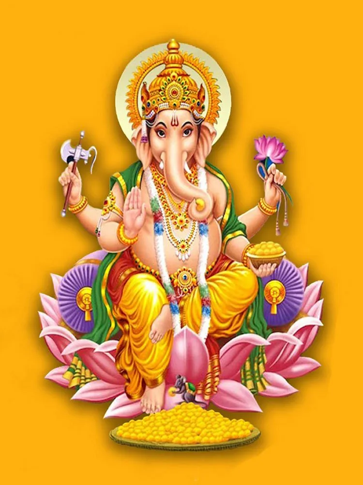 Tallenge - Lakshmi & Ganesha - Set of 2 Fridge Magnets for Home Decor (Size - 3 inches x 4 inches Each)