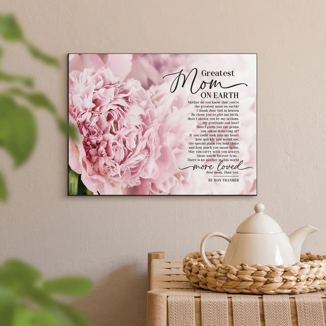 The Greatest Mom On Earth Printed Art