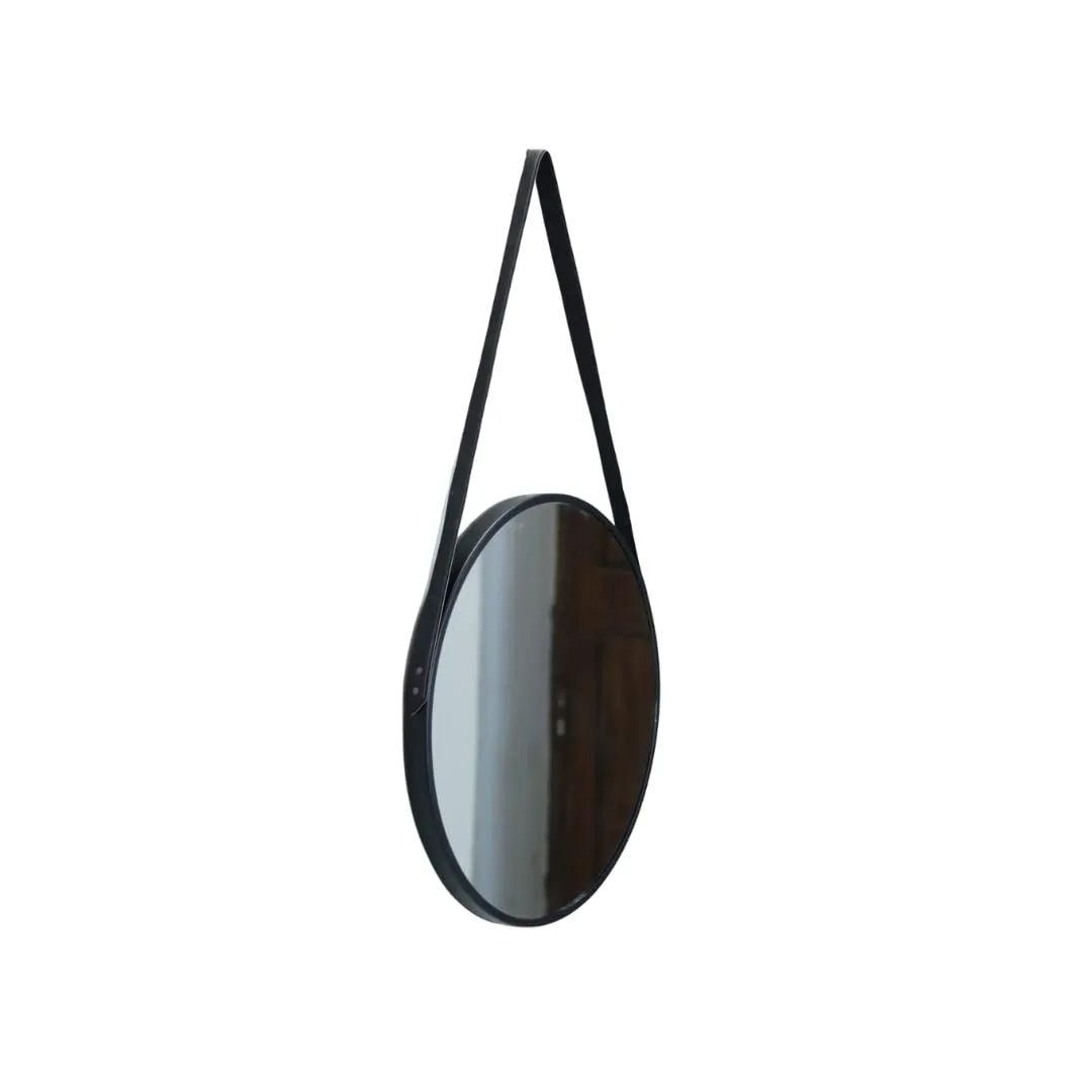TINITALO Modern Elegance Round Wall-Mounted Mirror Metal Framed Wall Mirror Bathroom Mirror Living Room Mirror Home Decor Mirror 18 x 18 Inches Black MF 74