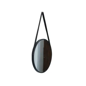 TINITALO Modern Elegance Round Wall-Mounted Mirror Metal Framed Wall Mirror Bathroom Mirror Living Room Mirror Home Decor Mirror 18 x 18 Inches Black MF 74