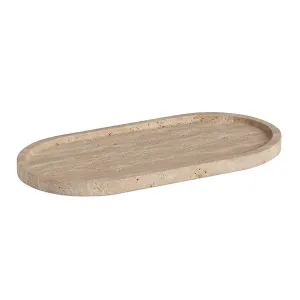 Travertine Oval Tray | 30x15x1.5cm