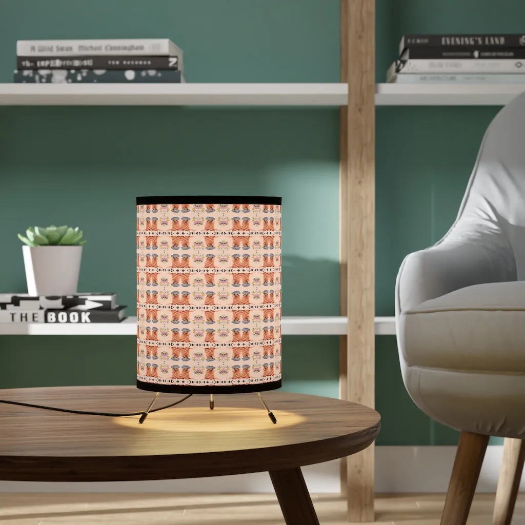 Tripod Lamp with High-Res Printed Shade, US\CA plug