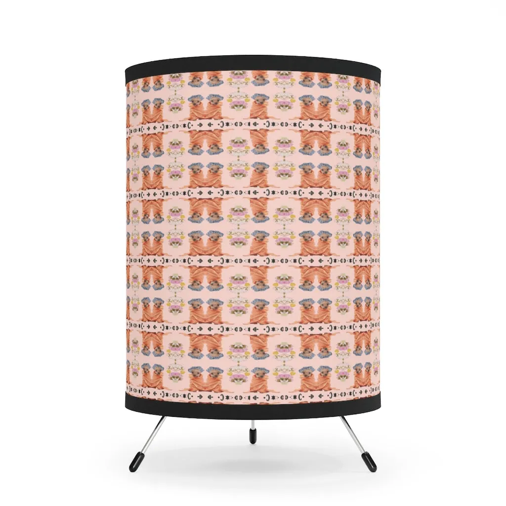 Tripod Lamp with High-Res Printed Shade, US\CA plug
