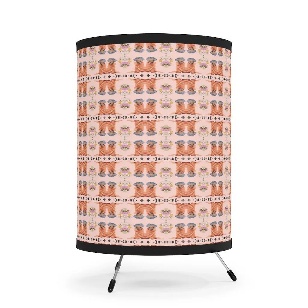 Tripod Lamp with High-Res Printed Shade, US\CA plug