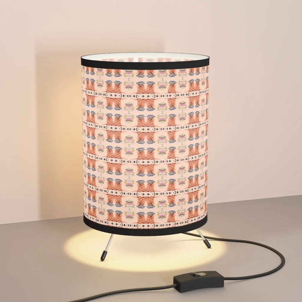 Tripod Lamp with High-Res Printed Shade, US\CA plug