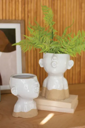 Two Ceramic Smooching Planters