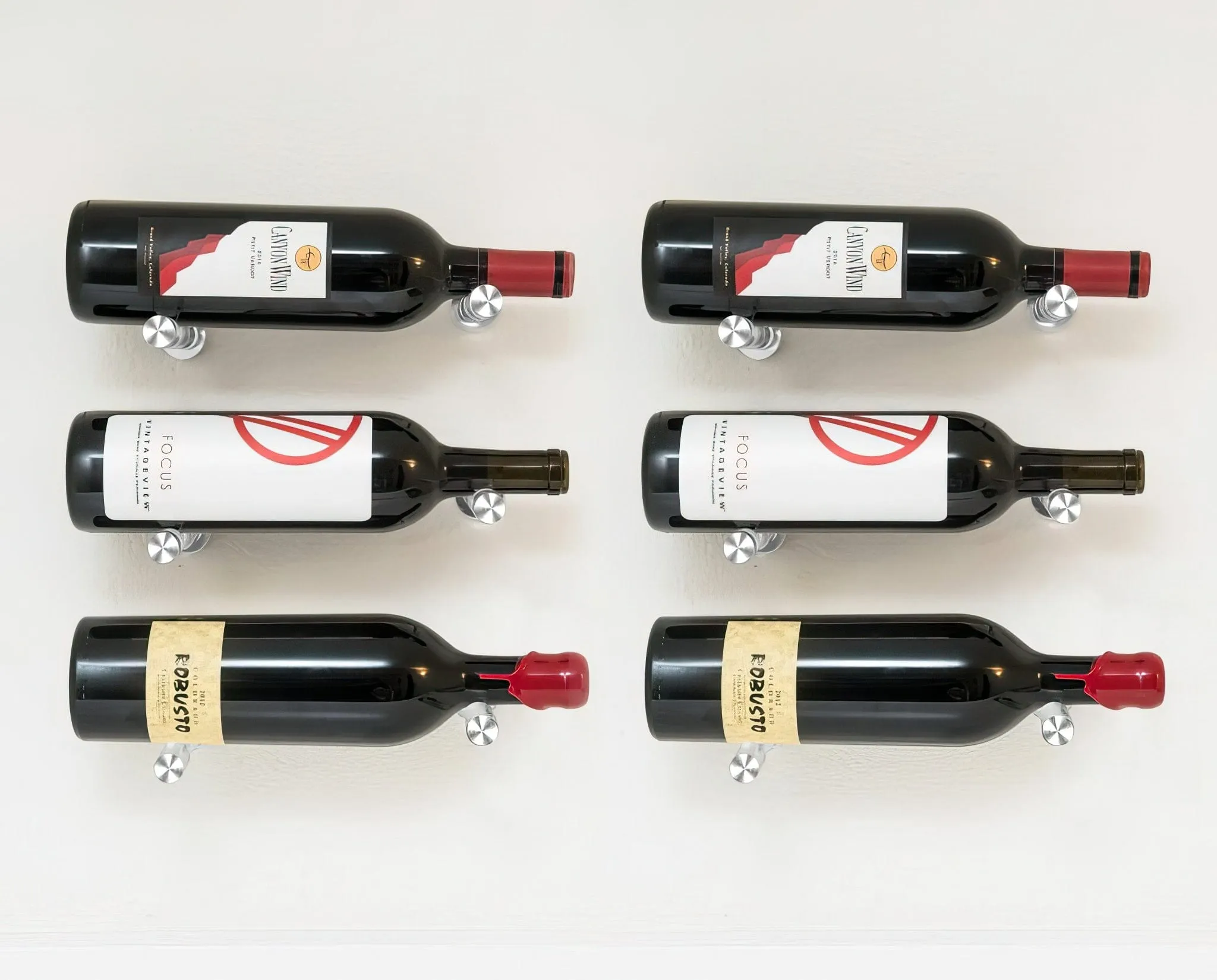 Vino Pins Designer Grid 3×2 Wall Mounted Wine Rack (6-12 Bottles)