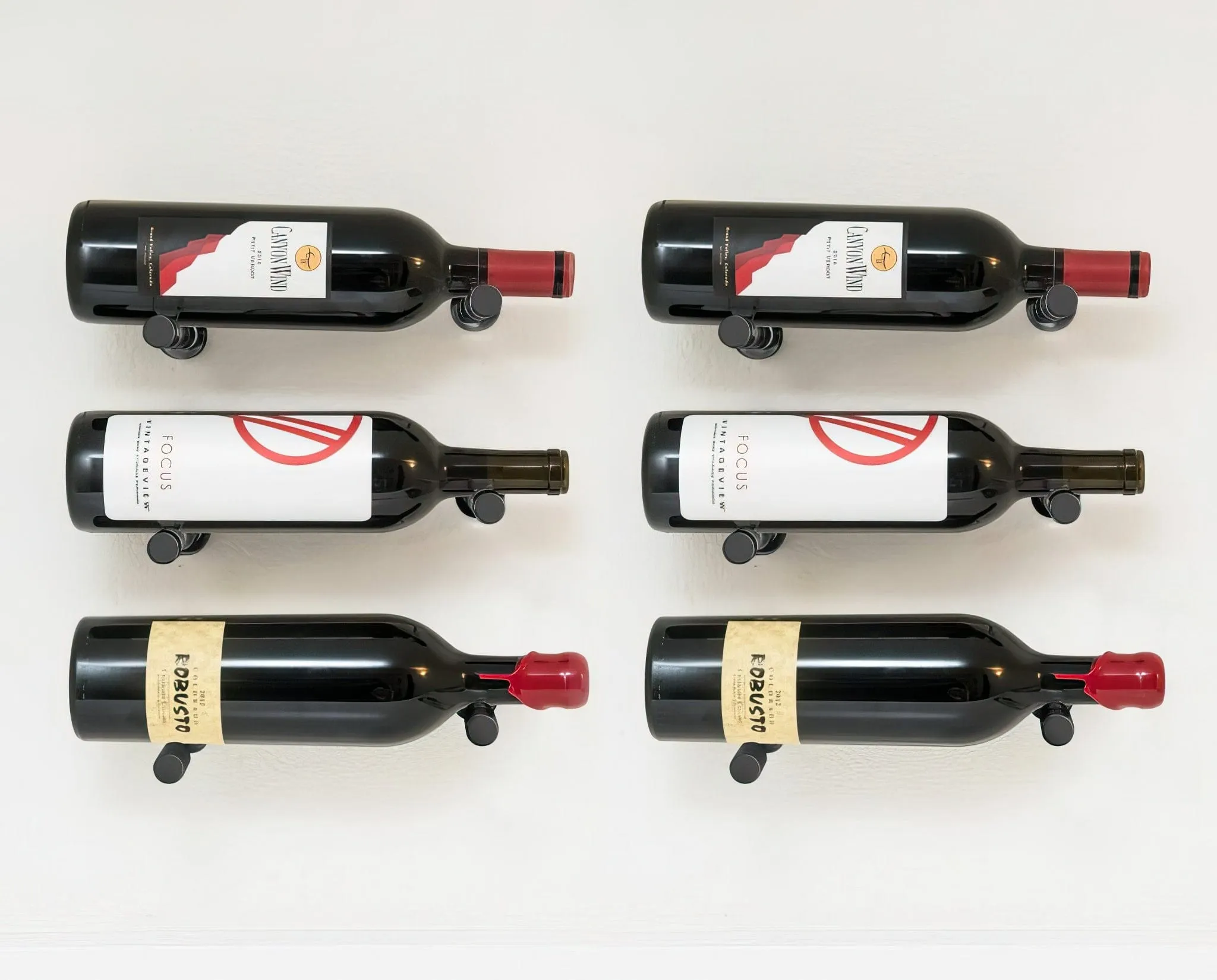 Vino Pins Designer Grid 3×2 Wall Mounted Wine Rack (6-12 Bottles)