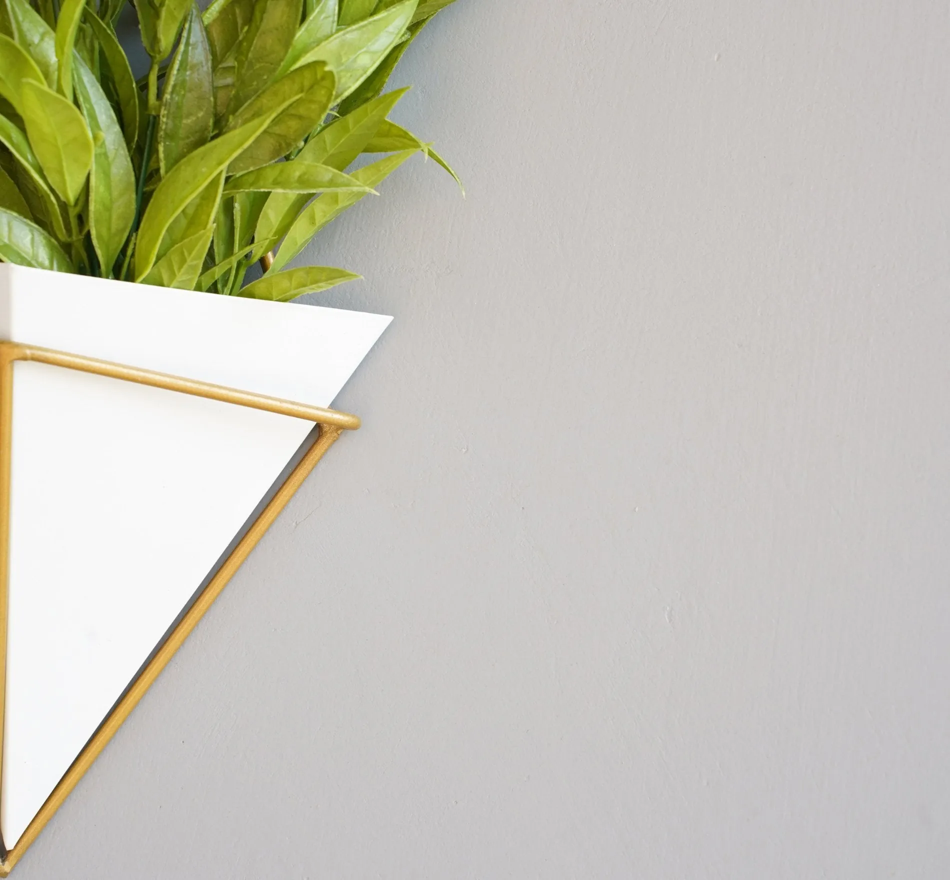 Wall Hanging Pots for Plants | White Pyramid - Pack of 2