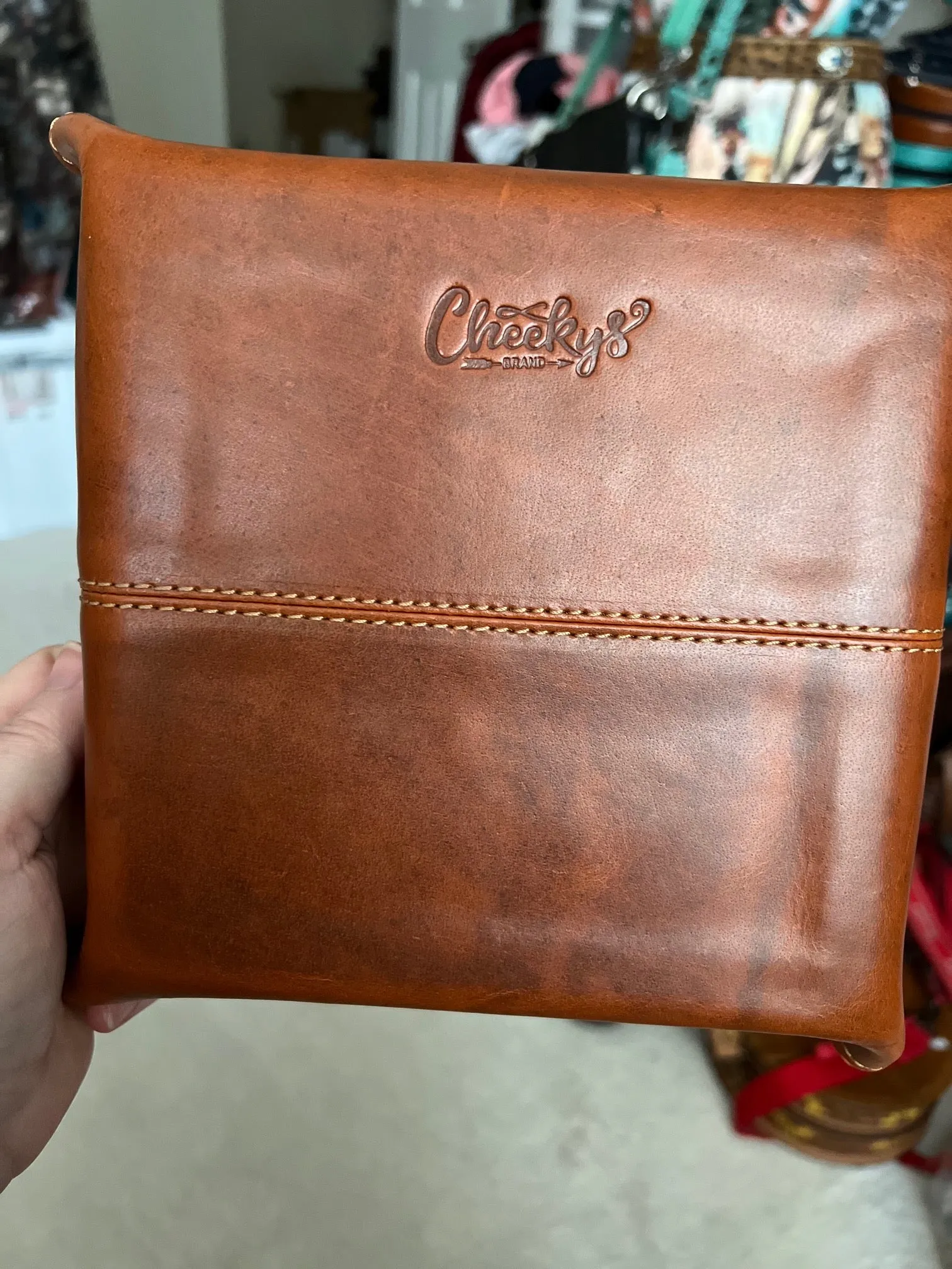 Western Southwest Square Leather Trays