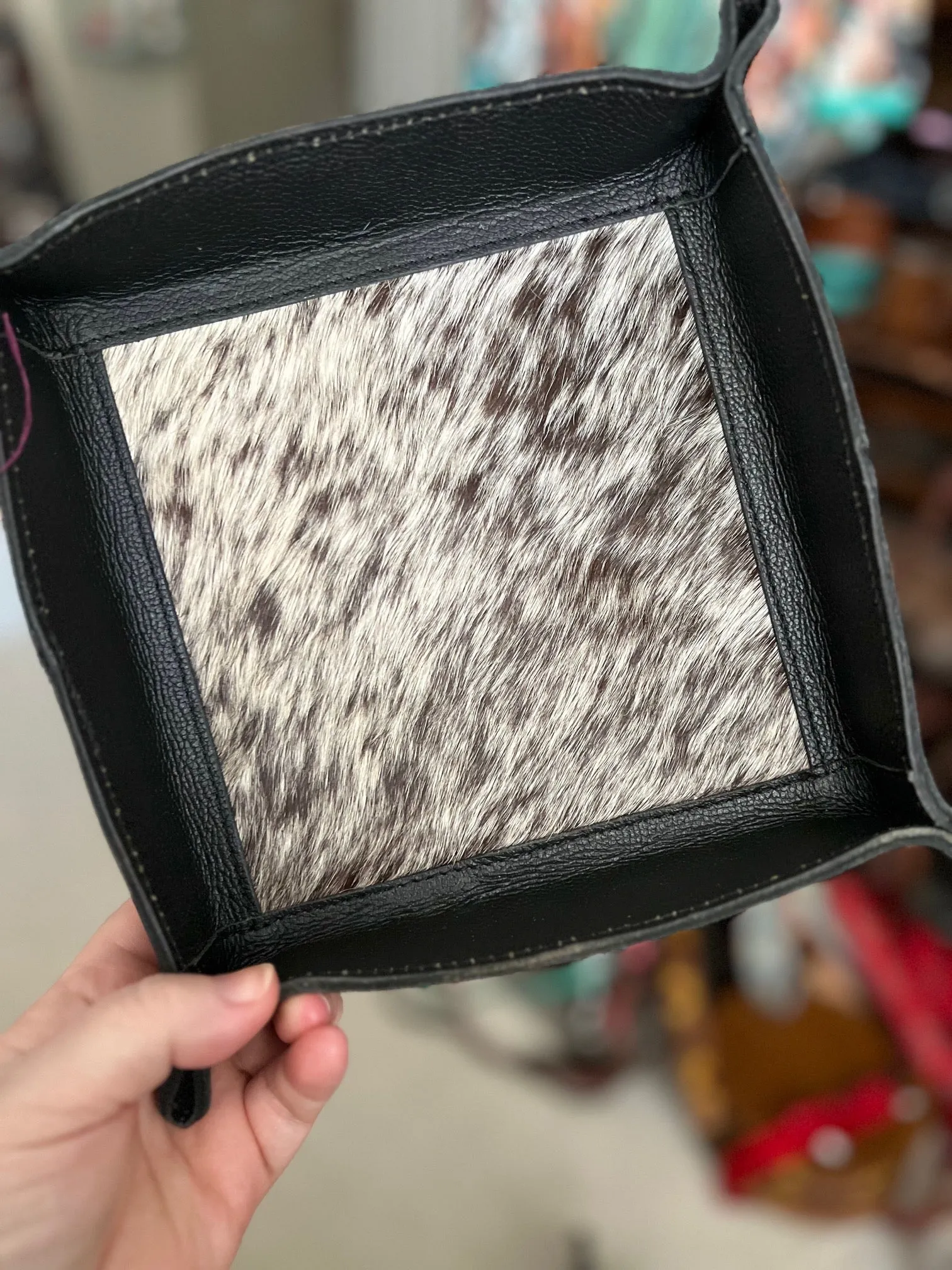 Western Southwest Square Leather Trays