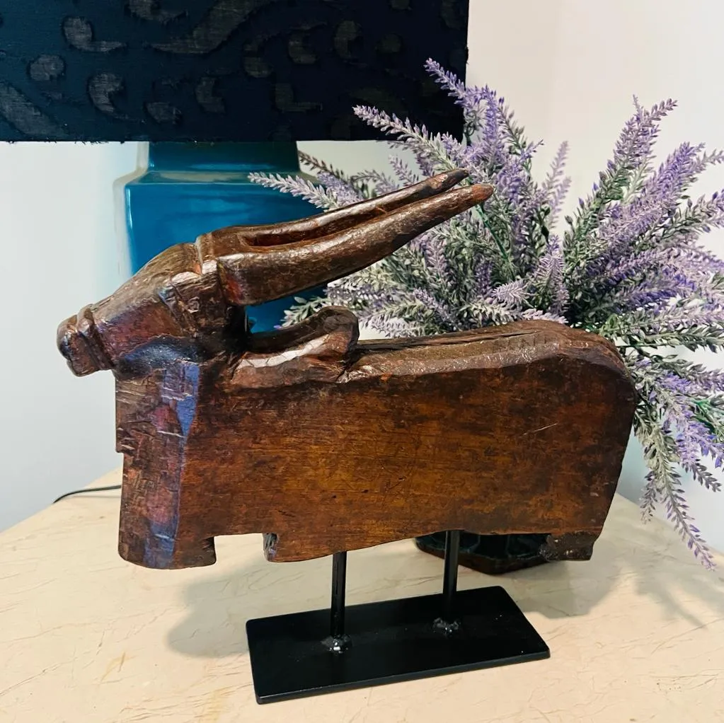 Wooden Nandi on a Stand