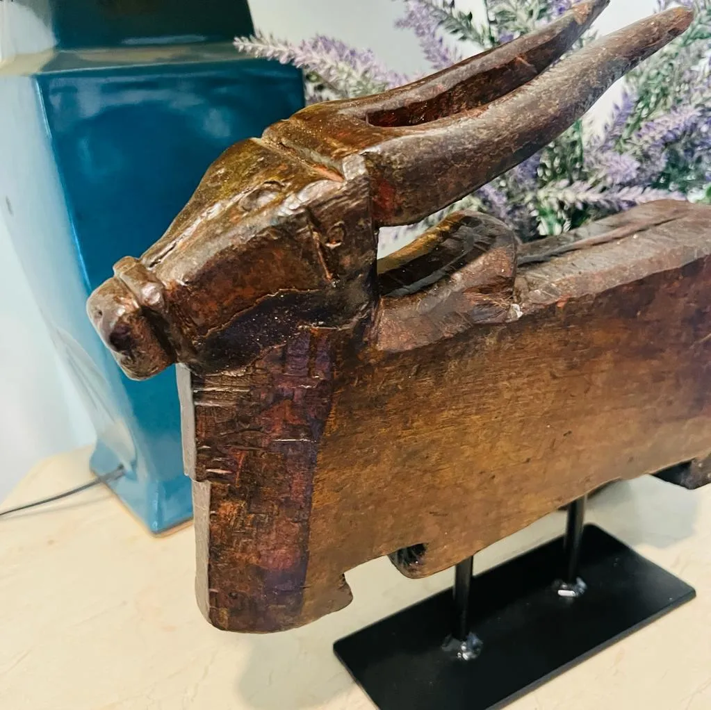 Wooden Nandi on a Stand